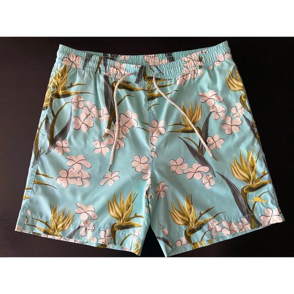 TOMMY BAHAMA Relax Blue Island Floral Swim Shorts sz M (NWOT) - Picture 1 of 14